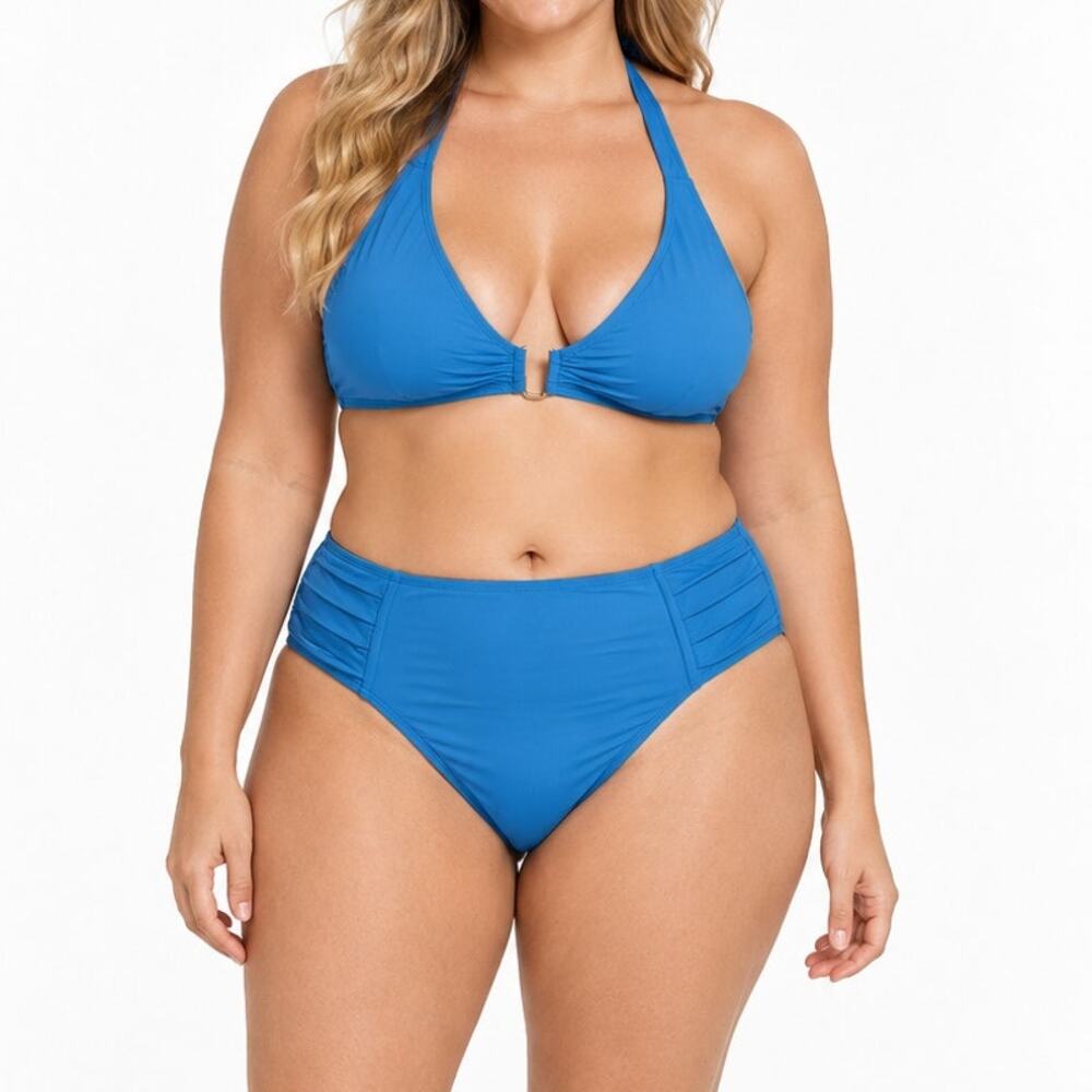 NWT Tommy Bahama Topaz Teal Halter Bikini Set XL